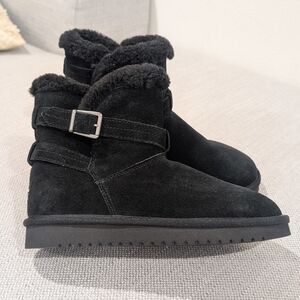 Koolaburra Black Suede Winter Boots